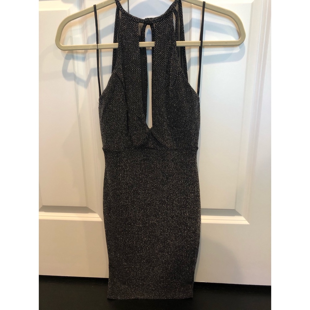 Like New Sparkly Halter Mini Dress